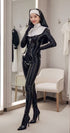 Skintight Latex Nun Veil