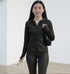 High-Shine Slim-Fit Hooded Full-Zip Yoga Jacket