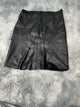 Leather Pleated Pencil Skirt